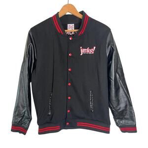 Dance Jacket with Faux Leather Sleeves
